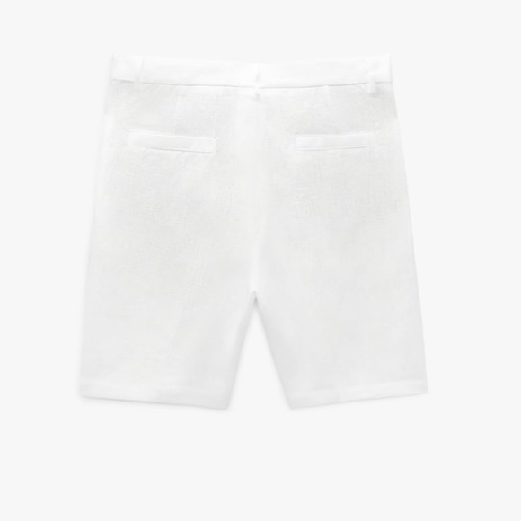 Zara Mens 100% Linen Shorts - Picture 5 of 12